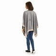 thumbnail image 5 of Women's Shawl Wrap Poncho for Cape Ruana for Travel Plane Blanket, Reversible Open Front Design (PC01-4L), 5 of 9