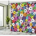 thumbnail image 5 of Ambesonne Colorful Shower Curtain, Floral Vivid Daisies, 69"Wx70"L, Multicolor, 5 of 5