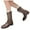 Coffee, variant on Womens Embroidered Cowboy Riding Boots Classic Leather Square Toe Wide Mid Calf Pull on Cowgirl Booties