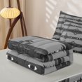 thumbnail image 5 of jejeloiu Monochrome Tribal Zipper Twin Comforter Sets with Fitted Sheet and 2 Pillowcases,Modern Print Zipper Bedding Set For Boys,Gray Black,Light Gray Reversible,4 Pieces, 5 of 7