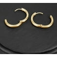 thumbnail image 4 of Cterwk 5 Pairs Lightweight Small Hoop Earrings Set 316L Stainless Steel Hoop Earrings for Women Men, Gold, 4 of 6