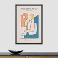 thumbnail image 3 of PixonSign Framed Canvas Print Wall Art Pablo Picasso Pastel Geometric Lines Abstract Shapes Illustrations Modern Art Decorative Minimal Relax/Calm for Living Room, Bedroom, Office - 16"x24" BLACK, 3 of 5