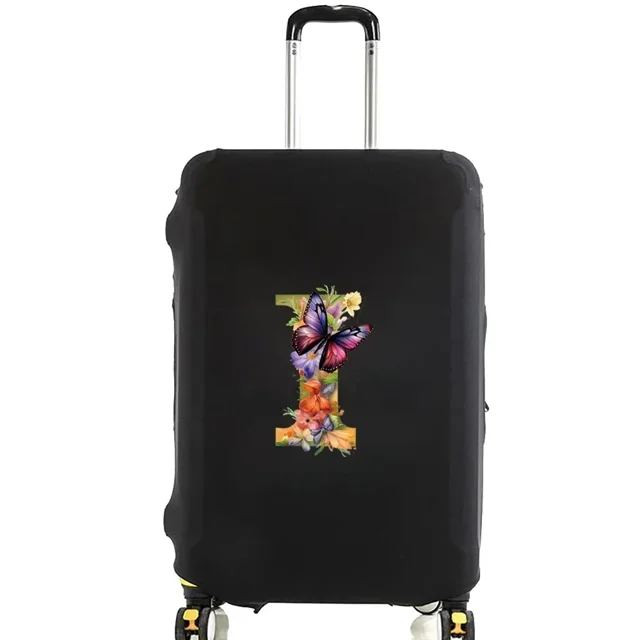 Housse de Valise Housses de Protection pour Bagages de Voyage Anti-Rayures Housse Anti-Poussière Réutilisable Motif Papillon Lavable 8 Papillon Lettre I TG