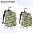 thumbnail image 2 of Rocae Striped With Palm Tree Branches for Canvas College Laptop Backpack for Men Women-Medium, 2 of 5