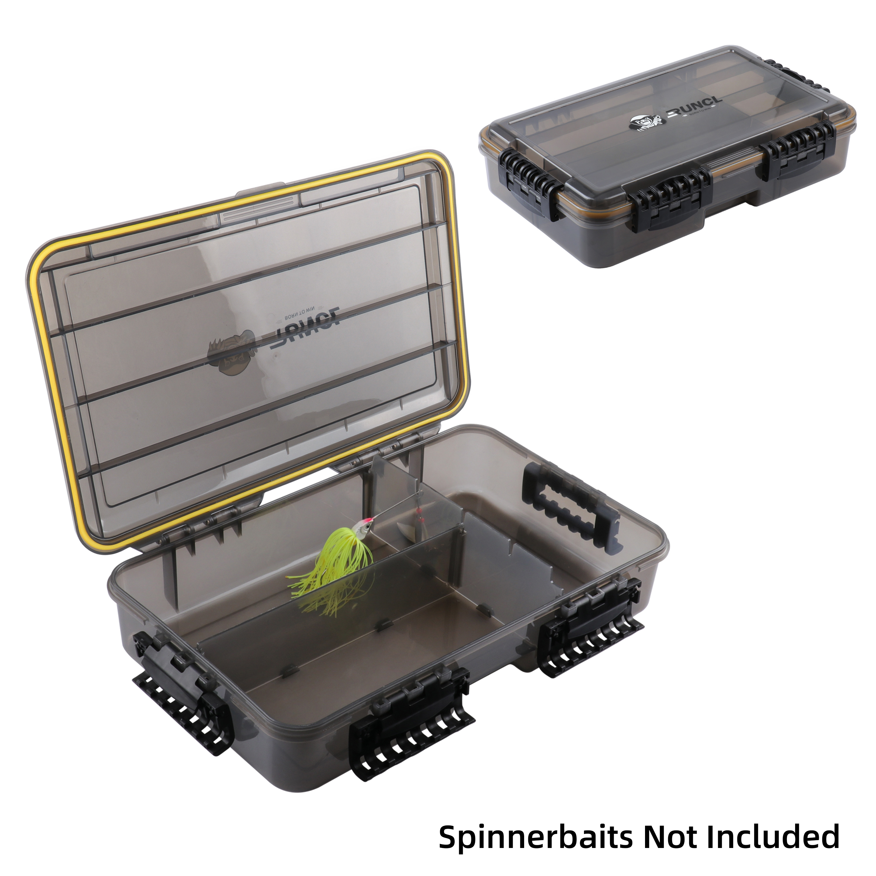 RUNCL Fishing Tackle Box, Waterproof Airtight Stowaway, 3600/3700 Tray