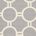 thumbnail image 5 of SAFAVIEH Cambridge Joss Geometric Circles Wool Area Rug, Silver/Ivory, 5' x 8', 5 of 6