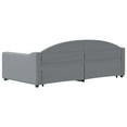 thumbnail image 3 of vidaXL Daybed with Trundle Light Grey 100x190 cm Fabric, 3 of 5