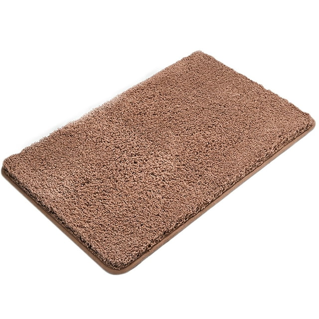Coofit Bathroom Rug Super Absorbent Solid Color Non-slip Mat Floor Mat for Bedroom