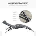 thumbnail image 4 of Outsunny Patio Reclining Outdoor Chaise Lounge Chair with 5-Level Adjustable Backrest Pillow Grey, 4 of 9