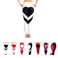 thumbnail image 4 of Leggings de yoga de corazón para mujer de talla grande, pantalones de retales, mallas delgadas, mallas deportivas para correr, pantalones de jogging de gimnasio, cintura alta Vogacara FS6738-01, 4 of 7