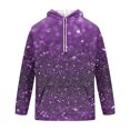 thumbnail image 4 of Men’s Pullover Hoodie Christmas Tree Print Long Sleeve Casual Hooded Sweatshirt Loose Fit Holiday Graphic Top Purple 2XL, 4 of 4