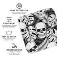 thumbnail image 4 of Kll Square Drink Coasters Set Of 4,Pu Leather Absorbent Coasters Set Decorative Coffee Cup Coasters Housewarming Gift For Home Decor-Skull And Palm Leaves, 4 of 9