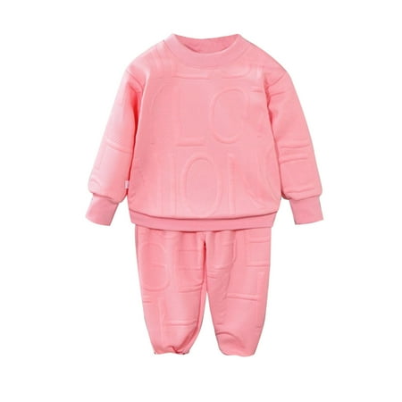 XJDJHC Newborn Baby Girls Boys Clothes Outfit Boys Fall Suit New Girl Pullover Two Piece Children s Casual Sweatshirt In Children s Clothes Fashion Streetwear 15-16 Years