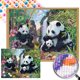 thumbnail image 1 of ZQA3895-AB Diamante AB parcial Diamante Panda Valley Serie Animal Diamante Resina 40 * 30 CM Tamaño del lienzo 45 * 35 cm, 1 of 9
