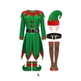 thumbnail image 3 of Inteprter Traje ligero y cómodo de Papá Noel para el sistema completo amplio del de las muchachas Kits de decoración para fiestas verde l, 3 of 6