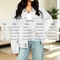 thumbnail image 3 of Edvintorg Denim Jacket for Women Fall Winter Fashion Loose Casual Jean Jackets with Pocket Button Down Women's Clothes White XXL, 3 of 8