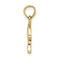 thumbnail image 6 of Auriga 10k Yellow Gold Textured Mini Dolphin Jumping Charm for Women (L-10.4 mm, W-12.35 mm), 6 of 7