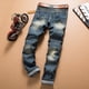 thumbnail image 4 of Pantalones vaqueros de longitud completa para hombre, nueva moda, con bolsillos, botones y cremallera, tendencia de mezclilla con personalidad, vaqueros para hombre, 4 of 9