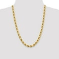 thumbnail image 4 of 10K Yellow Gold Rope Chain Styles Necklace 8 mm Diamond-cut 24 inch, 4 of 4