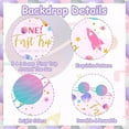thumbnail image 7 of First Trip Around The Sun Birthday Party Decorations for Girls 1st Birthday Supplies First Trip Around The Sun Backdrop Space Pink Balloon Arch Kit for Space Themed Baby Shower Party Decor, 7 of 7