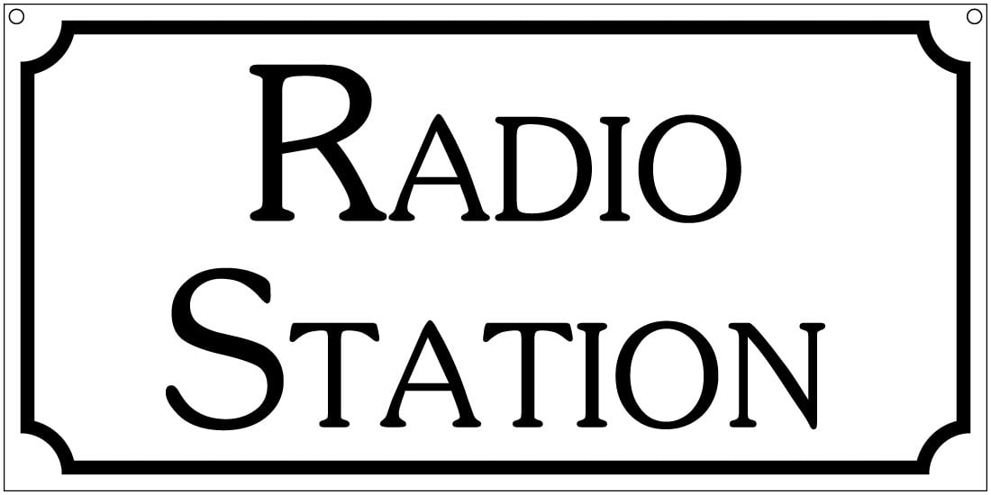 Radio Station 6x12 Aluminum Retro Music TV Movie Film props sign