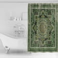 thumbnail image 2 of Turkish Boho Shower Curtain, 36" x 72", Green Wallpaper Murals Retro Medieval Waterproof Bathroom Curtain Washable Shower Curtain Set with 12 Hooks, 2 of 6