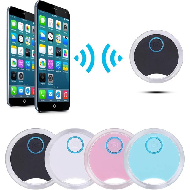 Paquete de 4 dispositivos antipérdida Bluetooth Localizador de artículos inteligente Rastreador Alarma Monedero para teléfono celular Voz bidireccional para mascotas Ancianos Dispositivo ant