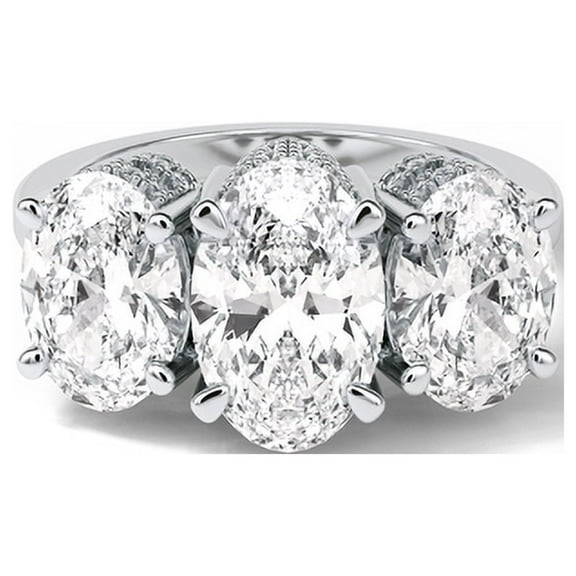 7.00 CARAT OVAL CUT MOISSANITE RING FOR ENGAGEMENT & WEDDING