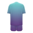 thumbnail image 3 of Womens Pajamas Set Short Sleeve Pajama Button Down Round Neck Short Sleeves Pj Sets Soft Loungewear Shirt and Boxer Pant, 3 of 5