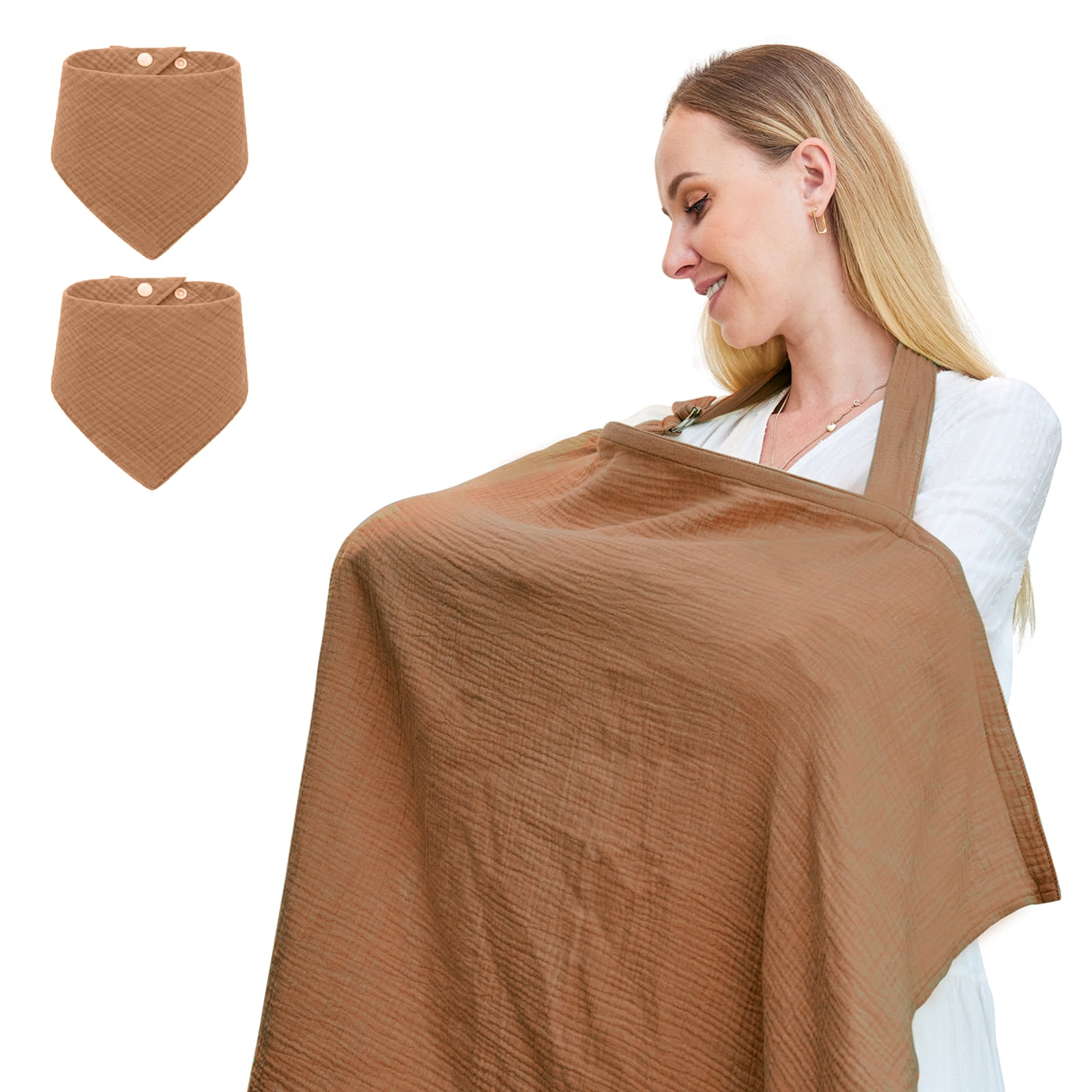 Nursing Cover for Baby Breastfeeding,Breathable Cover with Rigid Hoop for Mother Nursing Apron