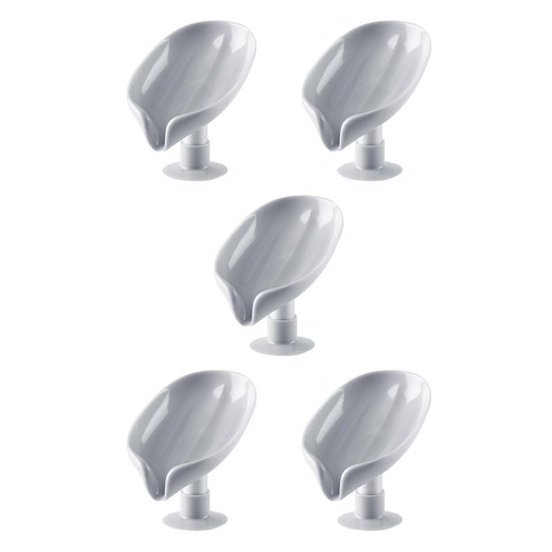 Soporte de esponja multifuncional Kearding para Cuarto de baño Ducha Ventosa Contenedor de drenaje reutilizable Bandeja Gris