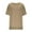 Khaki, variant on Womens Workout Tops Short Sleeve Shirts with Sun Protection Trendy Spring Summer Outfits S-2XL