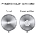thumbnail image 4 of Stainless Steel Kitchen Funnel with Stainless Steel Strainer Filter and 13cm 200 Mesh Food Filter Strainer for Transferring Liqui, 4 of 9