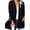 A Black, variant on Women V Neck Long Sleeve Full Cable Twist Chunky Knit Wood Button Dual Side Patch Pockets Mid Length Oversized Loose Cardigan A Blue 2XL