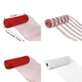 thumbnail image 3 of HomelyJoy 4 Rolls Red and White Deco Mesh, 10 Inch x 30 Feet Each Roll, Metallic Foil Poly Mesh Ribbon for Christmas Wreath Making, Winter New Year Wedding Door Decor Crafts, 3 of 5