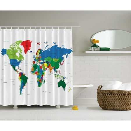 World Map Gifts Educational Earth Novelty Bath Accessories