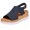 Blue, variant on Women's Platform Wedge Sandals Adjustable Ankle Strap Open Toe Slip on Dressy Casual Summer Beach Shoes