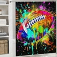 thumbnail image 6 of Orinice Football Ball Bathroom Decor Set Colorful Luxurious Polyester Fabric Fashion Shower Curtain with Hooks Waterproof Bathroom Curtain for Home Decor 69x72, 6 of 7