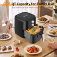 thumbnail image 2 of 4.8Qt Air Fryer, Compact Air Fryer with Dual Knob Control, Non-Stick Fry Basket, Auto Shut-Off, Recipe Book, 2 of 7