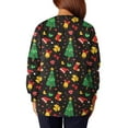thumbnail image 7 of Hearthz Womens Scrub Jackets Christmas Warm Up Scrubs Tops for Women Xmas Print Long Sleeve Snap Front Nurses Working Uniforms with Pockets S-5XL, 7 of 7