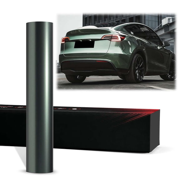 PET Liquid Metallic Jasper Green Gloss Vinyl Wrap Auto Car Sticker Decal Film Sheet Bubble Free Air Release Technology