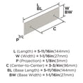 thumbnail image 6 of Amerock Maymont 3-3/4 inch (96mm) Center-to-Center Rectangle Satin Nickel Cabinet Pull Backplate, 6 of 7