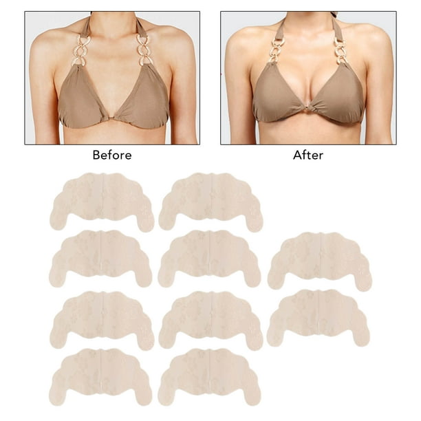 Disposable Lace Chest Stickers, B Cup Breast Lift Nipple Covers 5 Pairs For  Backless Dress 