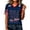 Dark Blue, variant on Soccer Cup 2026 Soccer Shirt for Women Soccer Fan Jersey Jersey Y2k V Neck Short Sleeve Shirt Black XL