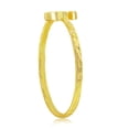 thumbnail image 2 of Beaux Bijoux Alphabet Letter A, B, C, D, E, G, H, J, K, L M, N, P, R, S, T Stackable Initial Hammered Band Ring 14K Gold Plated Sterling Silver Jewelry for Women or Teens (Height 6mm x 5mm Width), 2 of 7