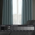 thumbnail image 4 of Half Price Drapes Gulf Blue Bellino Textured Faux Linen Room Darkening Curtains For Bedroom & Living Room Curtains(1 Panel), Curtains 63 Inches Long, 50W X 63L, 4 of 11