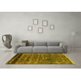 thumbnail image 3 of Ahgly Company Machine Washable Indoor Round Solid Yellow Modern Area Rugs, 6' Round, 3 of 4