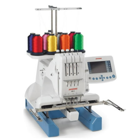janome mb-4s four needle embroidery machine includes free bonus accessories