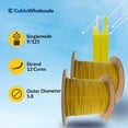 thumbnail image 5 of CableWholesale 12-Strand Fiber Indoor Distribution Fiber Optic Cable, Singlemode OS2 9/125 Micron, Plenum Rated, Yellow, Spool, 1000 feet, 5 of 7