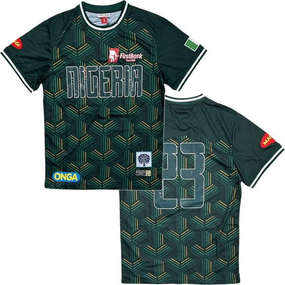 Nigeria International Team Men's Headgear Classics 1990 World Cup Soccer Jersey (Small, Green)